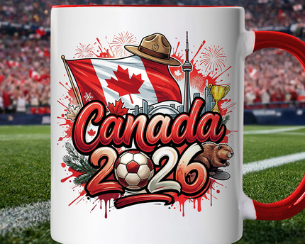 Canada 2026 Soccer Cup Global Championship Mug, Football Fans Gift