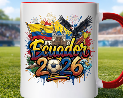 Ecuador 2026 Soccer Cup Global Championship Mug, Football Fans Gift