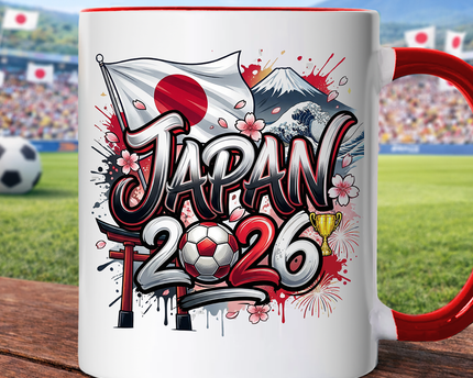 Japan 2026 Soccer Cup Global Championship Mug, Football Fans Gift