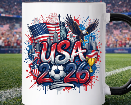 USA 2026 Soccer Cup Global Championship Mug, Football Fans Gift