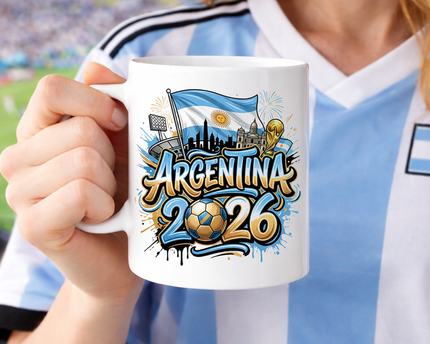 Argentina 2026 Soccer Cup Global Championship Mug, Football Fans Gift