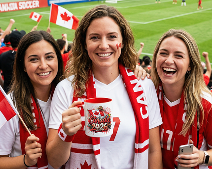 Canada 2026 Soccer Cup Global Championship Mug, Football Fans Gift