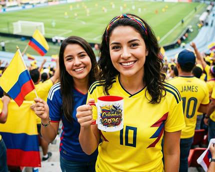 Colombia 2026 Soccer Cup Global Championship Mug, Football Fans Gift