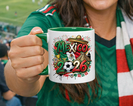 Mexico 2026 Soccer Cup Global Championship Mug, Football Fans Gift