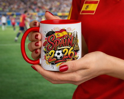 Spain 2026 Soccer Cup Global Championship Mug, Football Fans Gift