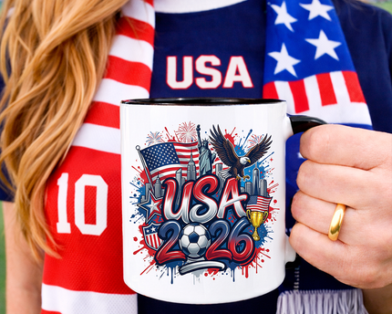 USA 2026 Soccer Cup Global Championship Mug, Football Fans Gift