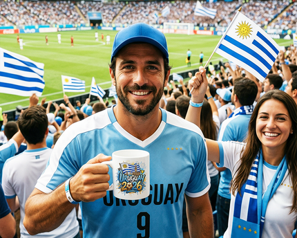 Uruguay 2026 Soccer Cup Global Championship Mug, Football Fans Gift