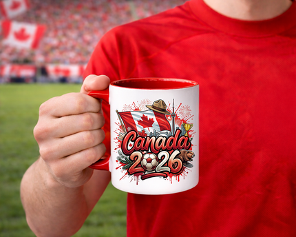 Canada 2026 Soccer Cup Global Championship Mug, Football Fans Gift