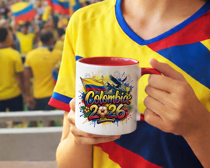 Colombia 2026 Soccer Cup Global Championship Mug, Football Fans Gift