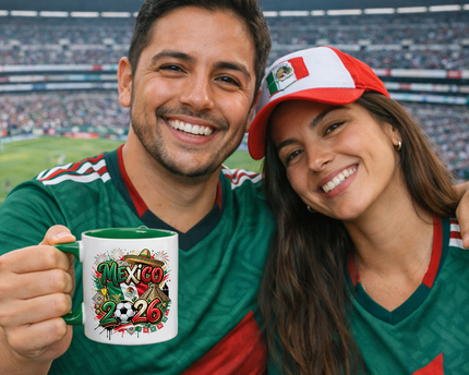 Mexico 2026 Soccer Cup Global Championship Mug, Football Fans Gift