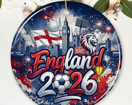 England 2026 Soccer Cup Global Championship Ornament
