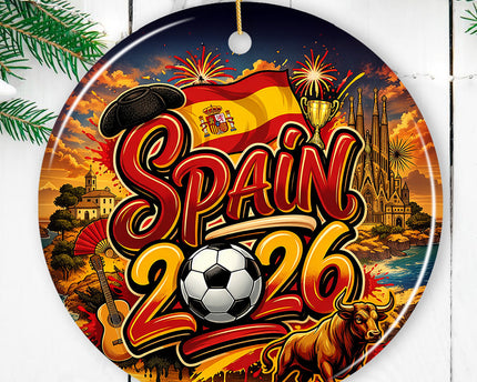 Spain 2026 Soccer Cup Global Championship Ornament