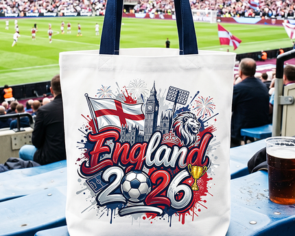 England 2026 Soccer Cup Global Championship Tote Bag