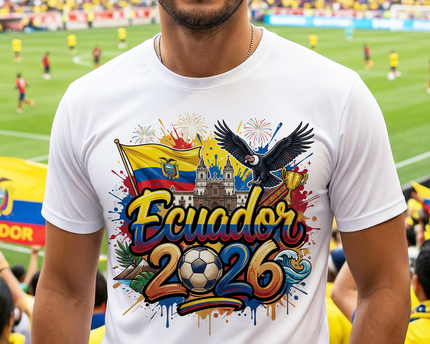 Ecuador 2026 Soccer Cup Global Championship T-Shirt, Fans Football Tee