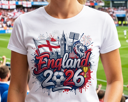 England 2026 Soccer Cup Global Championship T-Shirt, Fans Football Tee