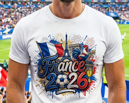 France 2026 Soccer Cup Global Championship T-Shirt, Fans Football Tee