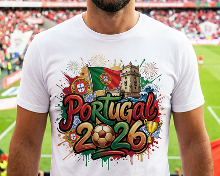 Portugal 2026 Soccer Cup Global Championship T-Shirt, Fans Football Tee