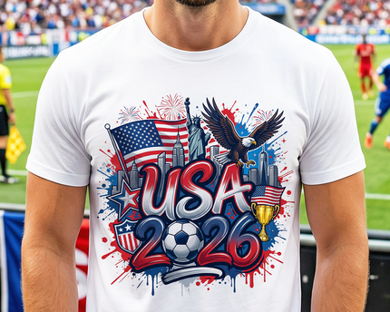USA 2026 Soccer Cup Global Championship T-Shirt, Fans Football Tee