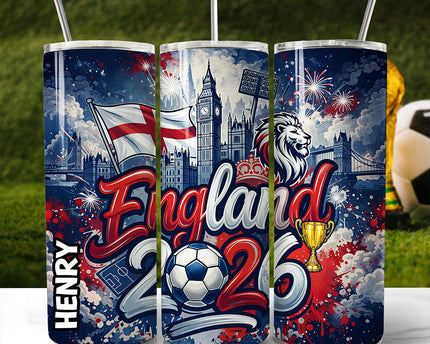 England 2026 Soccer Cup Global Championship 20oz Tumbler
