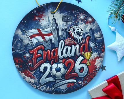 England 2026 Soccer Cup Global Championship Ornament