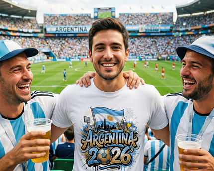 Argentina 2026 Soccer Cup Global Championship T-Shirt, Fans Football Tee
