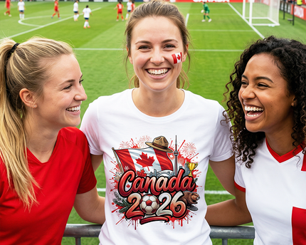 Canada 2026 Soccer Cup Global Championship T-Shirt, Fans Football Tee