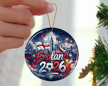 England 2026 Soccer Cup Global Championship Ornament
