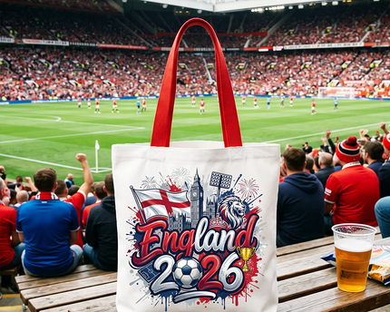 England 2026 Soccer Cup Global Championship Tote Bag