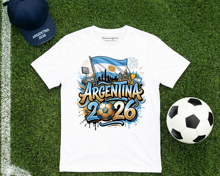 Argentina 2026 Soccer Cup Global Championship T-Shirt, Fans Football Tee