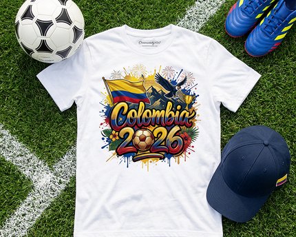 Colombia 2026 Soccer Cup Global Championship T-Shirt, Fans Football Tee