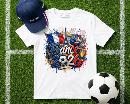 France 2026 Soccer Cup Global Championship T-Shirt, Fans Football Tee