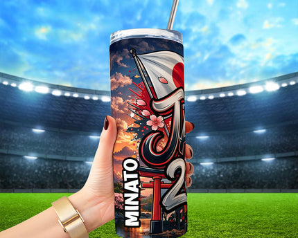 Japan 2026 Soccer Cup Global Championship 20oz Tumbler With Lid and Stainless Steel Straw, Fans Football Gift Cup