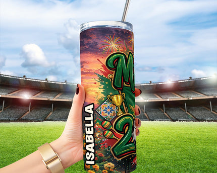 Mexico 2026 Soccer Cup Global Championship 20oz Tumbler With Lid and Stainless Steel Straw, Fans Football Gift Cup
