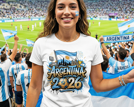 Argentina 2026 Soccer Cup Global Championship T-Shirt, Fans Football Tee