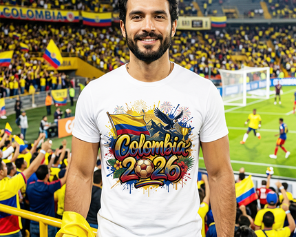 Colombia 2026 Soccer Cup Global Championship T-Shirt, Fans Football Tee
