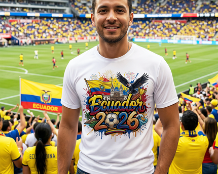 Ecuador 2026 Soccer Cup Global Championship T-Shirt, Fans Football Tee