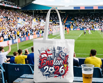 England 2026 Soccer Cup Global Championship Tote Bag