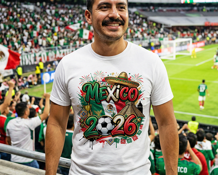 Mexico 2026 Soccer Cup Global Championship T-Shirt, Fans Football Tee