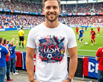 USA 2026 Soccer Cup Global Championship T-Shirt, Fans Football Tee