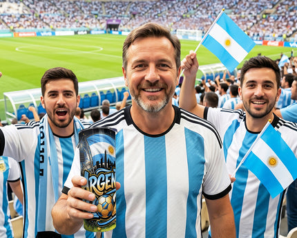 Argentina 2026 Soccer Cup Global Championship 20oz Tumbler With Lid and Stainless Steel Straw, Fans Football Gift Cup