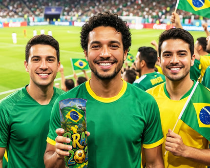 Brazil 2026 Soccer Cup Global Championship 20oz Tumbler With Lid and Stainless Steel Straw, Fans Football Gift Cup