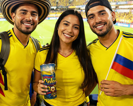 Colombia 2026 Soccer Cup Global Championship 20oz Tumbler With Lid and Stainless Steel Straw, Fans Football Gift Cup