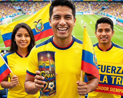 Ecuador 2026 Soccer Cup Global Championship 20oz Tumbler With Lid and Stainless Steel Straw, Fans Football Gift Cup