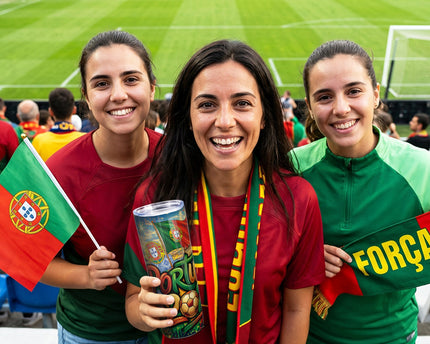 Portugal 2026 Soccer Cup Global Championship 20oz Tumbler With Lid and Stainless Steel Straw, Fans Football Gift Cup