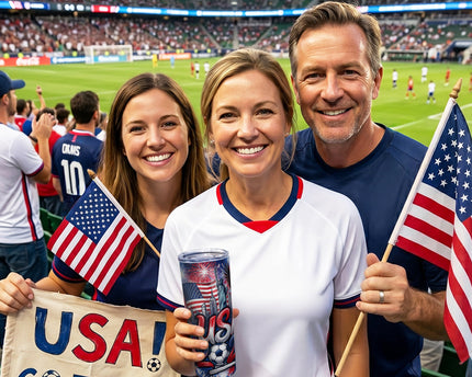 USA 2026 Soccer Cup Global Championship 20oz Tumbler With Lid and Stainless Steel Straw, Fans Football Gift Cup