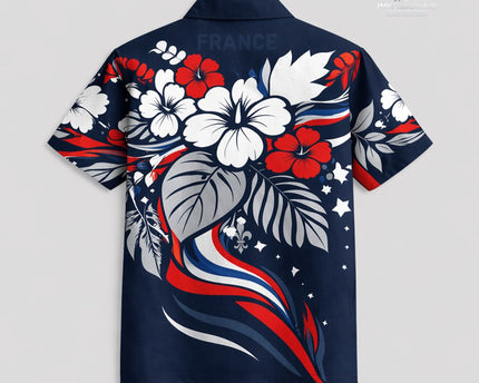 France World Cup 2026 Floral Hawaiian Shirt