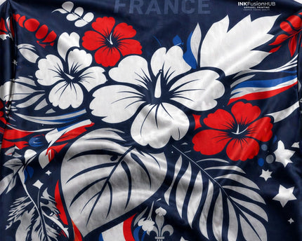 France World Cup 2026 Floral Hawaiian Shirt