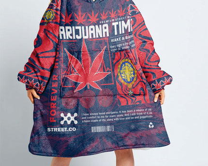France Snug Hoodie Flag & Coat Of Arms 1905-1953 Fire Marijuanas Style