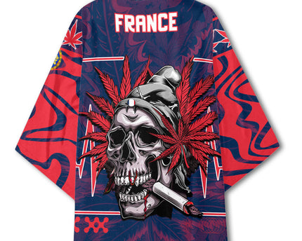 France Kimono Flag & Coat Of Arms 1905-1953 Fire Marijuanas Style