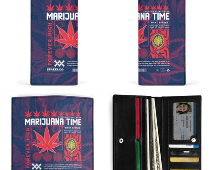 France Leather Wallet Flag & Coat Of Arms 1905-1953 Fire Marijuanas Style